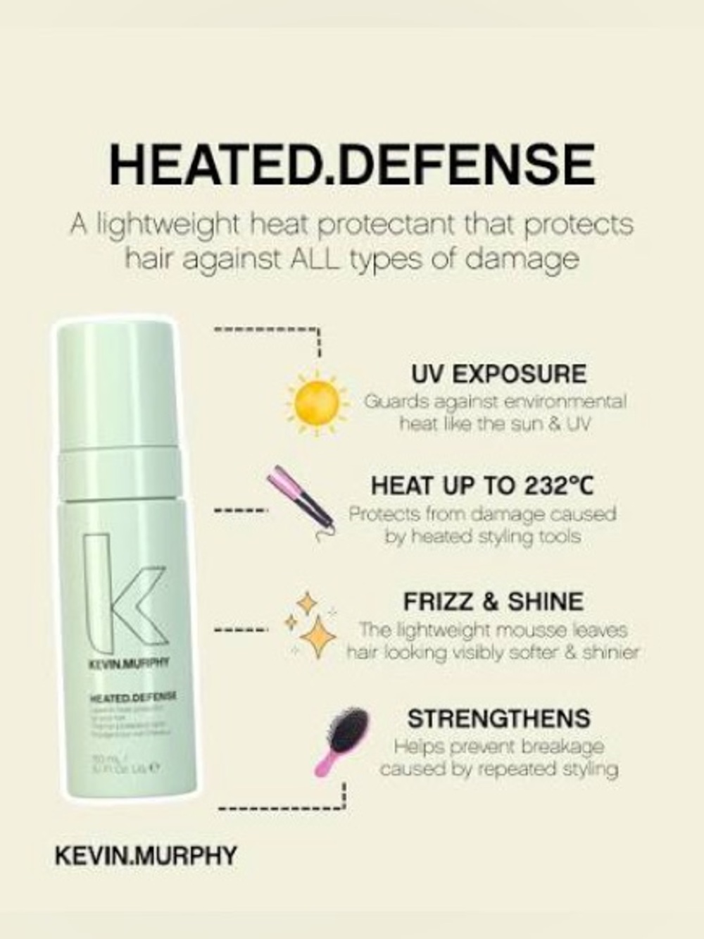 KEVIN.MURPHY Heated.Defense Leave-In Heat Protection - Picture 2 of 4